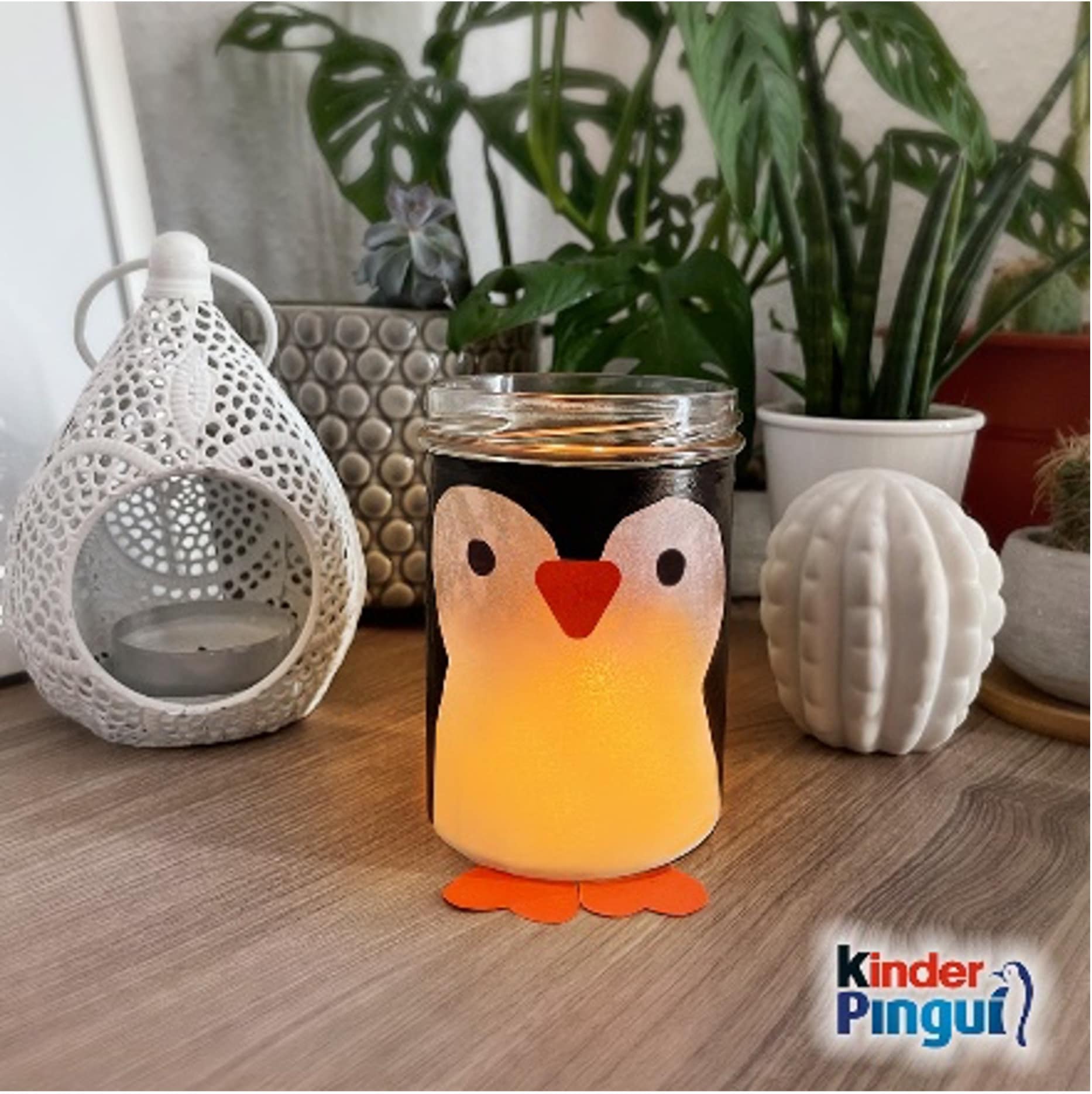 Pinguin Kerzenglas - Titlebild