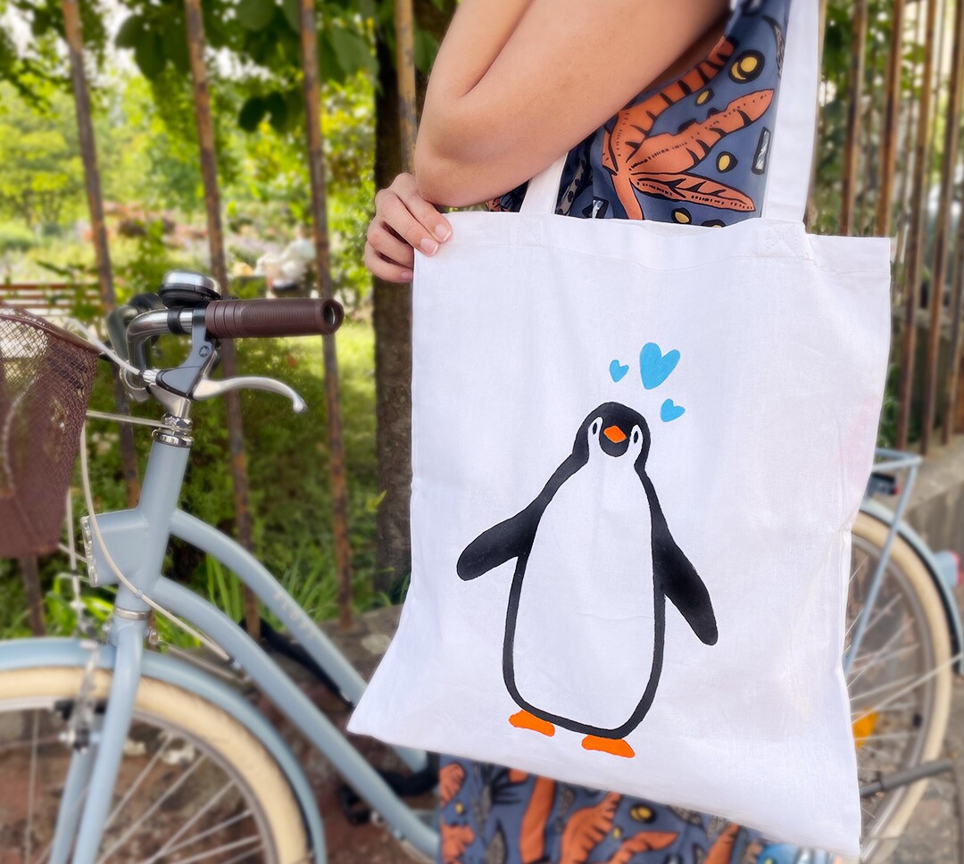 Pinguin Stoffbeutel