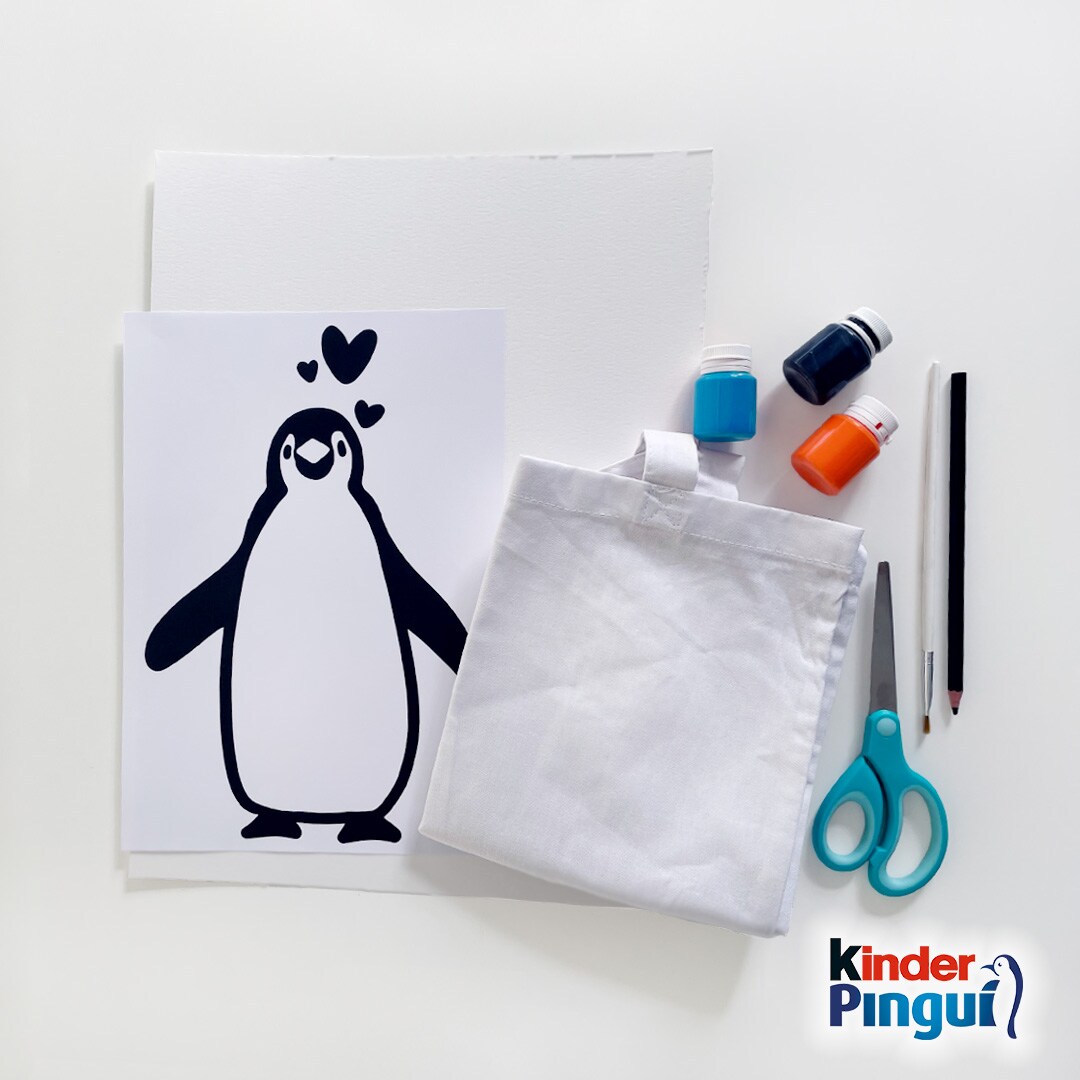 Pinguin Stoffbeutel - Material