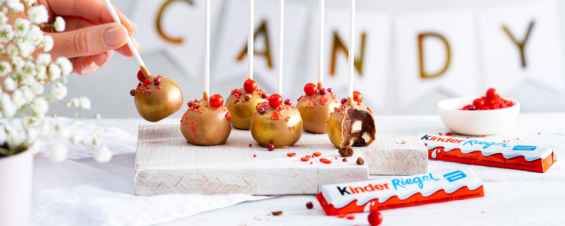 Cakepops mit kinder Riegel Cakepops mit kinder Riegel