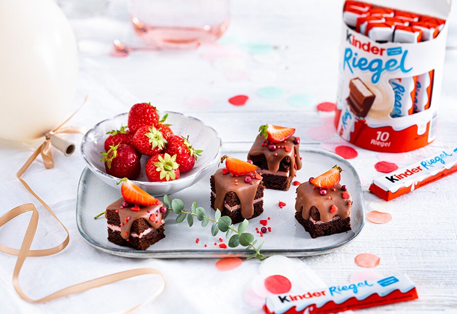 Petits Fours mit kinder Riegel