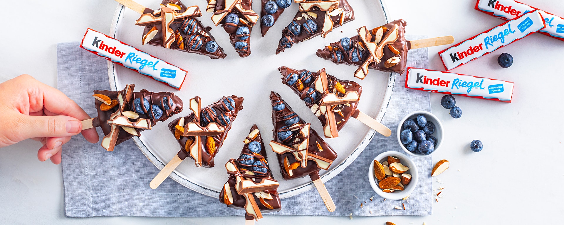 Cake Sticks mit kinder Riegel Cake Sticks mit kinder Riegel