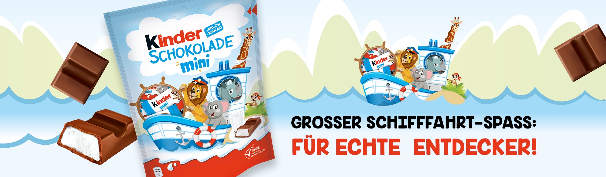 kinder Schokolade mini Schifffahrt
