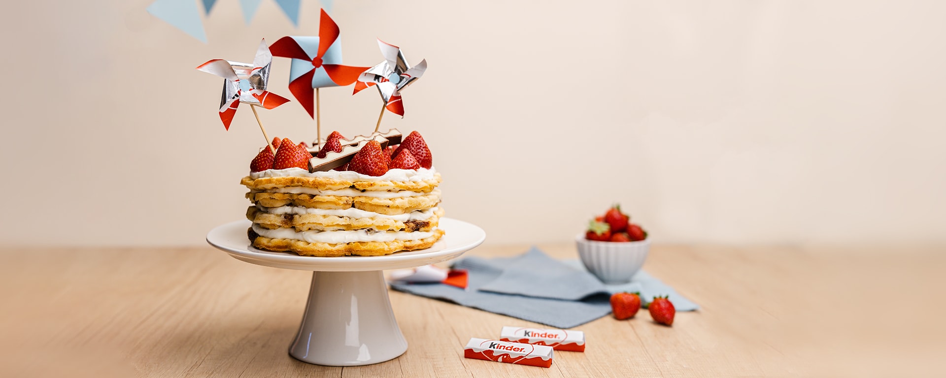 Schoko-Waffel-Kuchen mit kinder Schokolade Schoko-Waffel-Kuchen mit kinder Schokolade