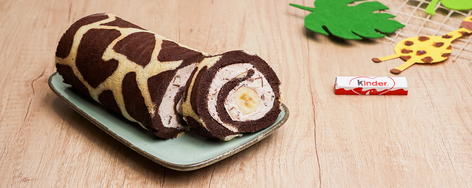 Giraffen-Safarirolle mit kinder Schokolade