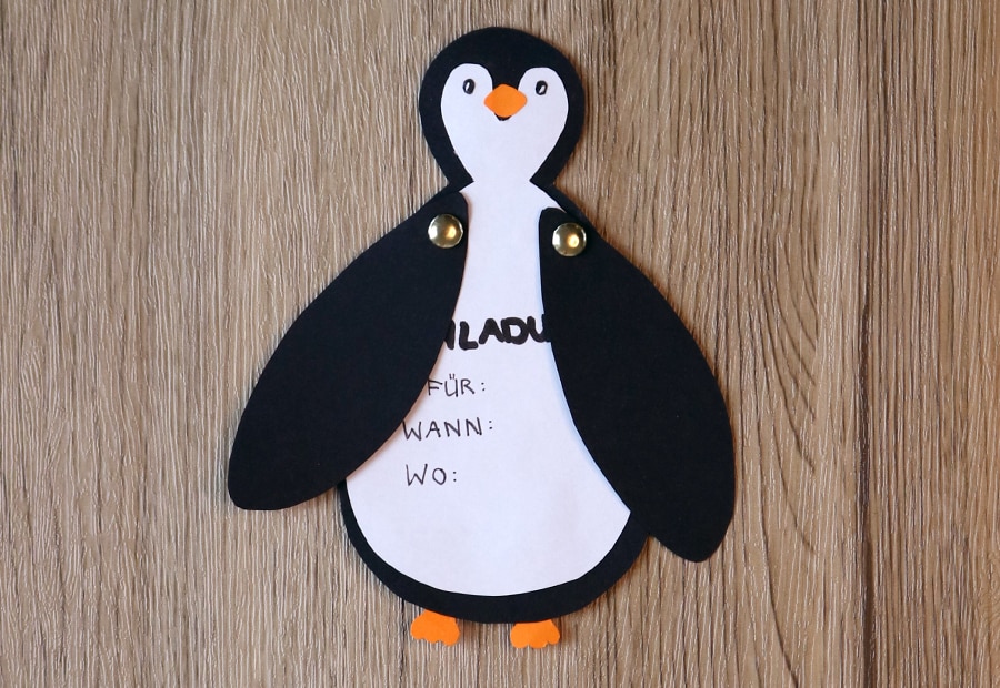 Pinguin Einladungskarte Pinguin Einladungskarte