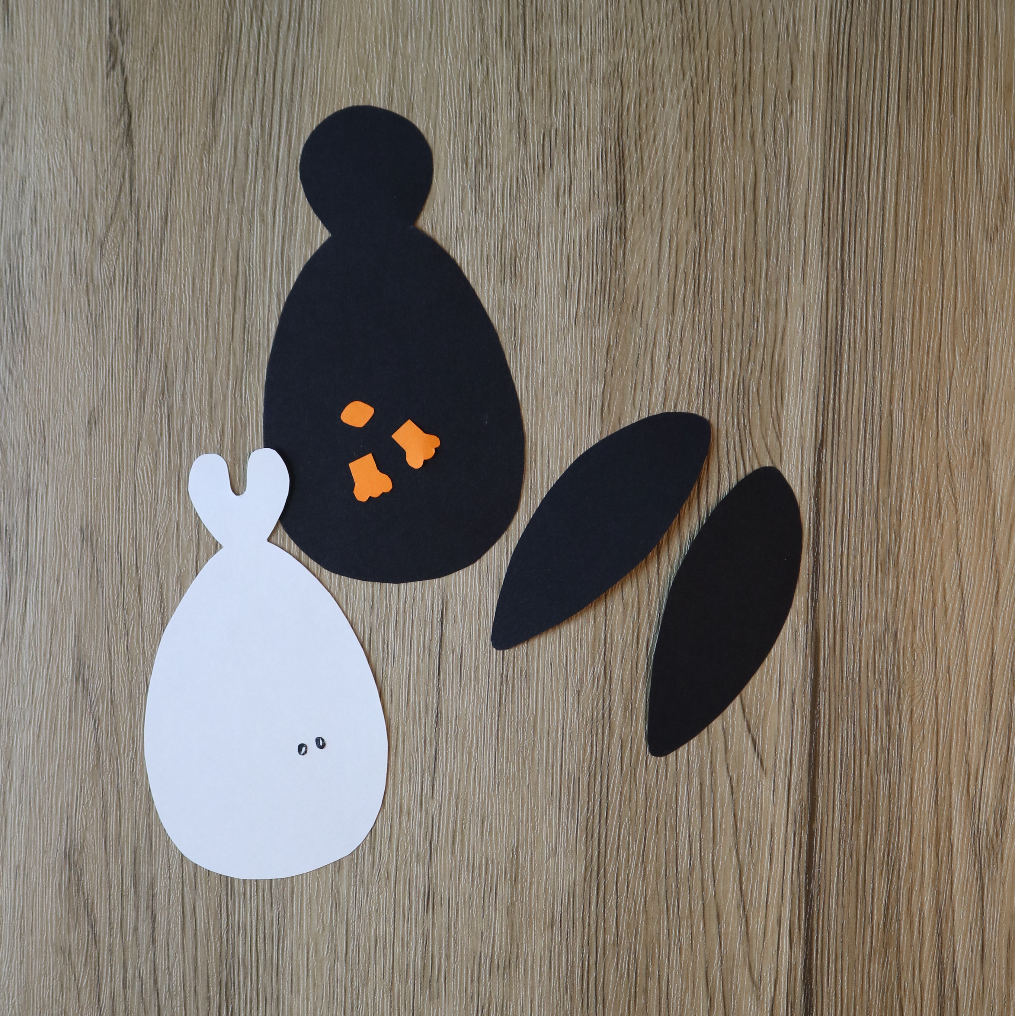 Pinguin Einladungskarte - Schritt 1 Pinguin Einladungskarte - Schritt 1