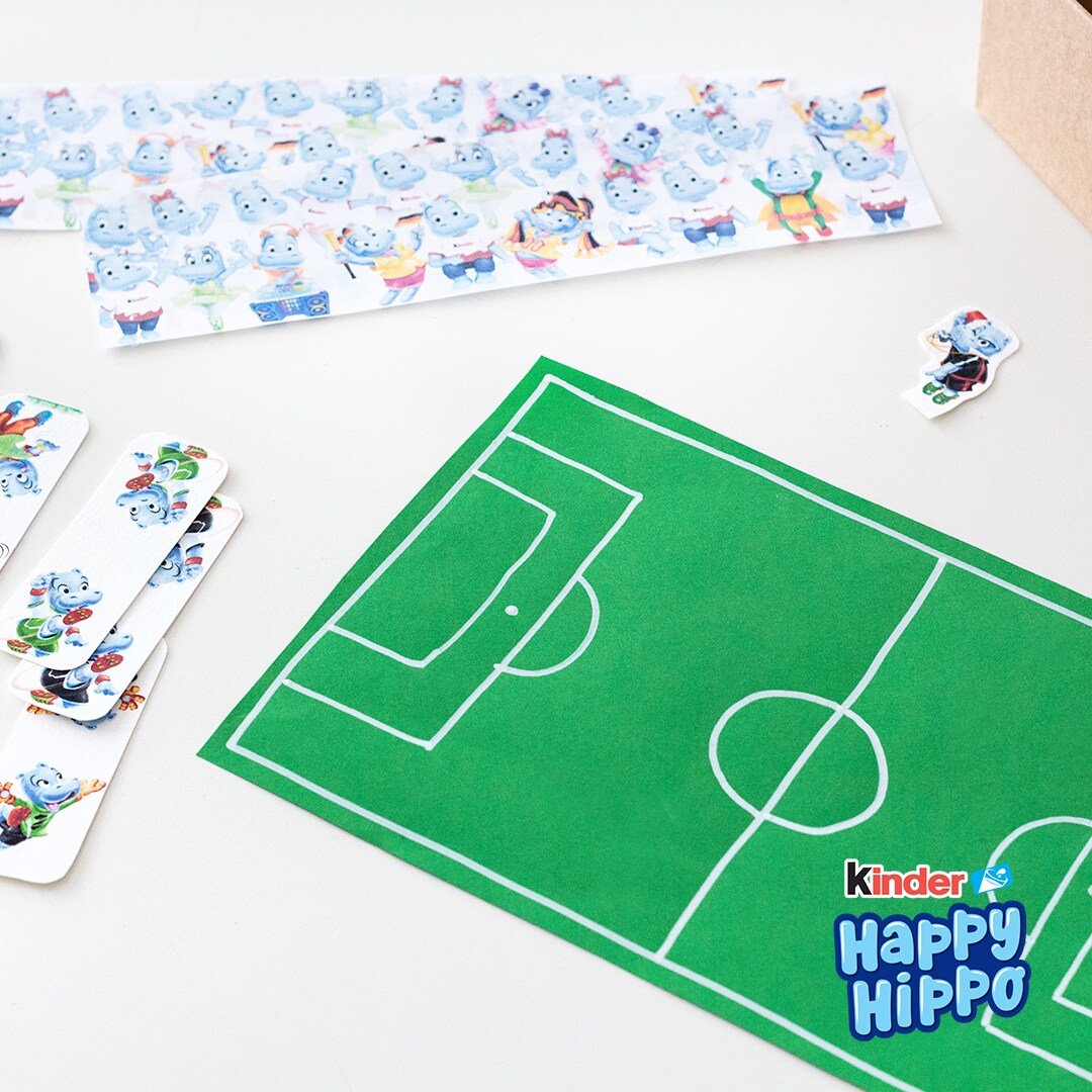 kinder Happy Hippo - Fussball Tischkicker - Schritt 1 kinder Spiel & Spaß - Bastelideen - kinder Happy Hippo - Fussball Tischkicker - Schritt 1