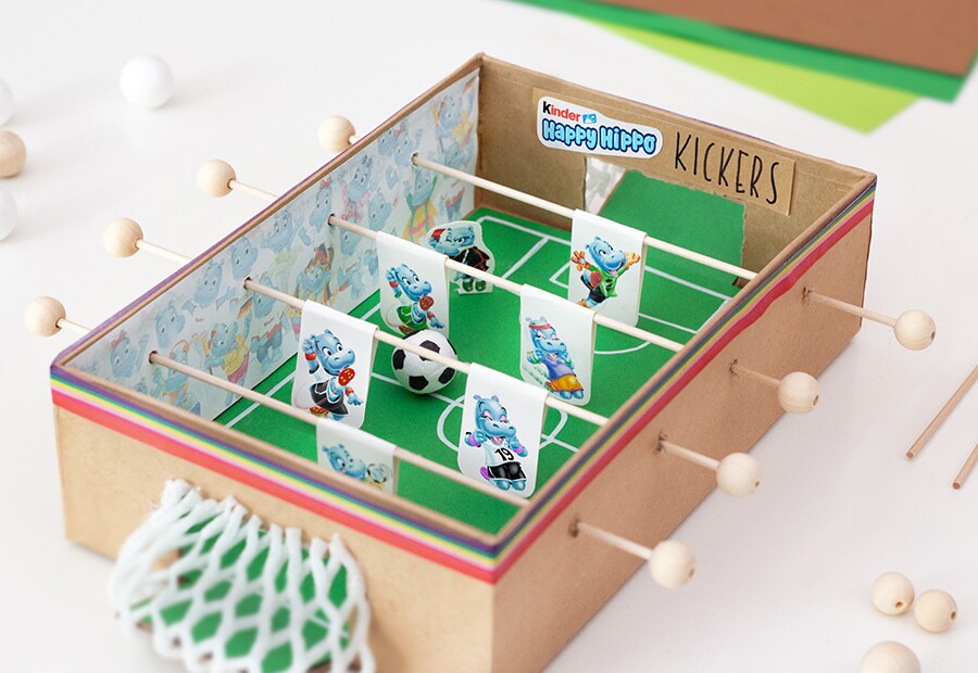 kinder Happy Hippo - Fussball Tischkicker kinder Spiel & Spaß - Bastelideen - kinder Happy Hippo - Fussball Tischkicker - Header