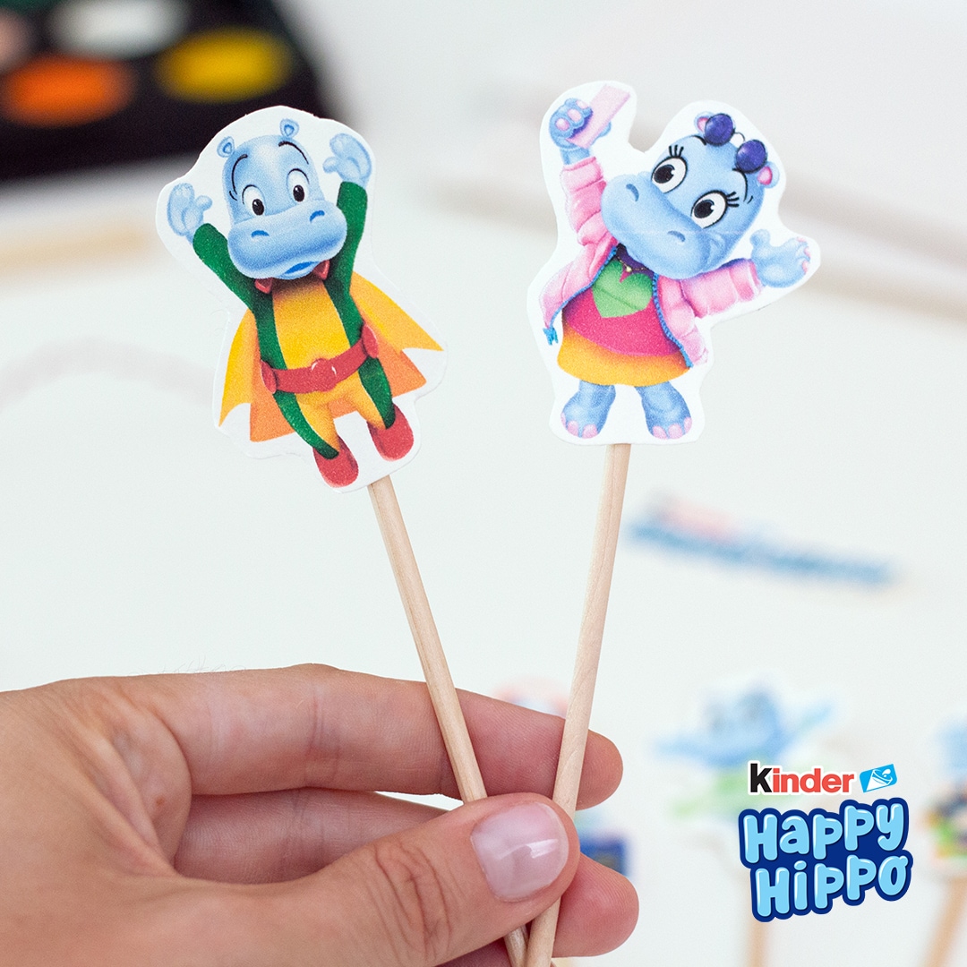 kinder Happy Hippo - Puppentheater - Schritt 1 kinder Spiel und Spaß - Bastelideen - kinder Happy Hippo - Puppentheater - Schritt 1