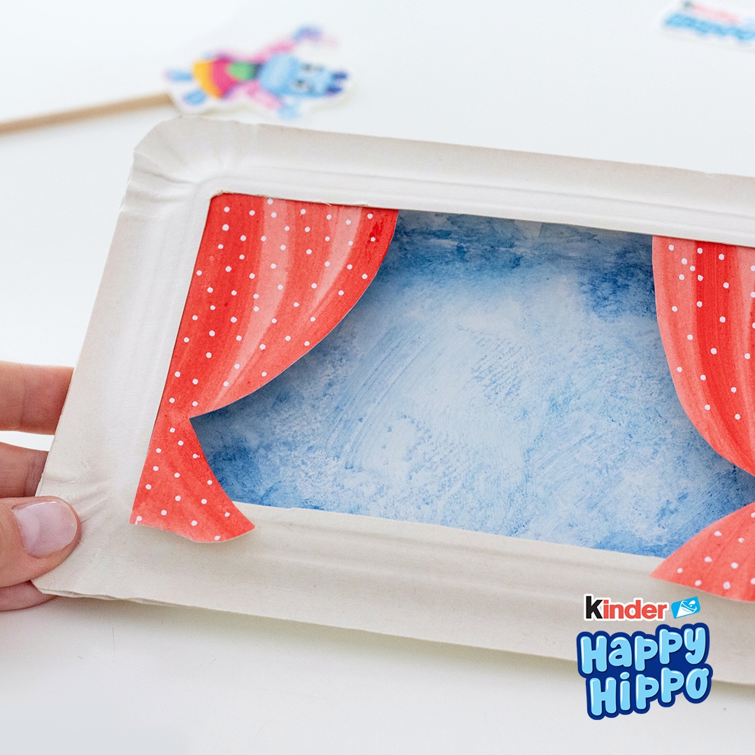 kinder Happy Hippo - Puppentheater - Schritt 5 kinder Spiel und Spaß - Bastelideen - kinder Happy Hippo - Puppentheater - Schritt 5