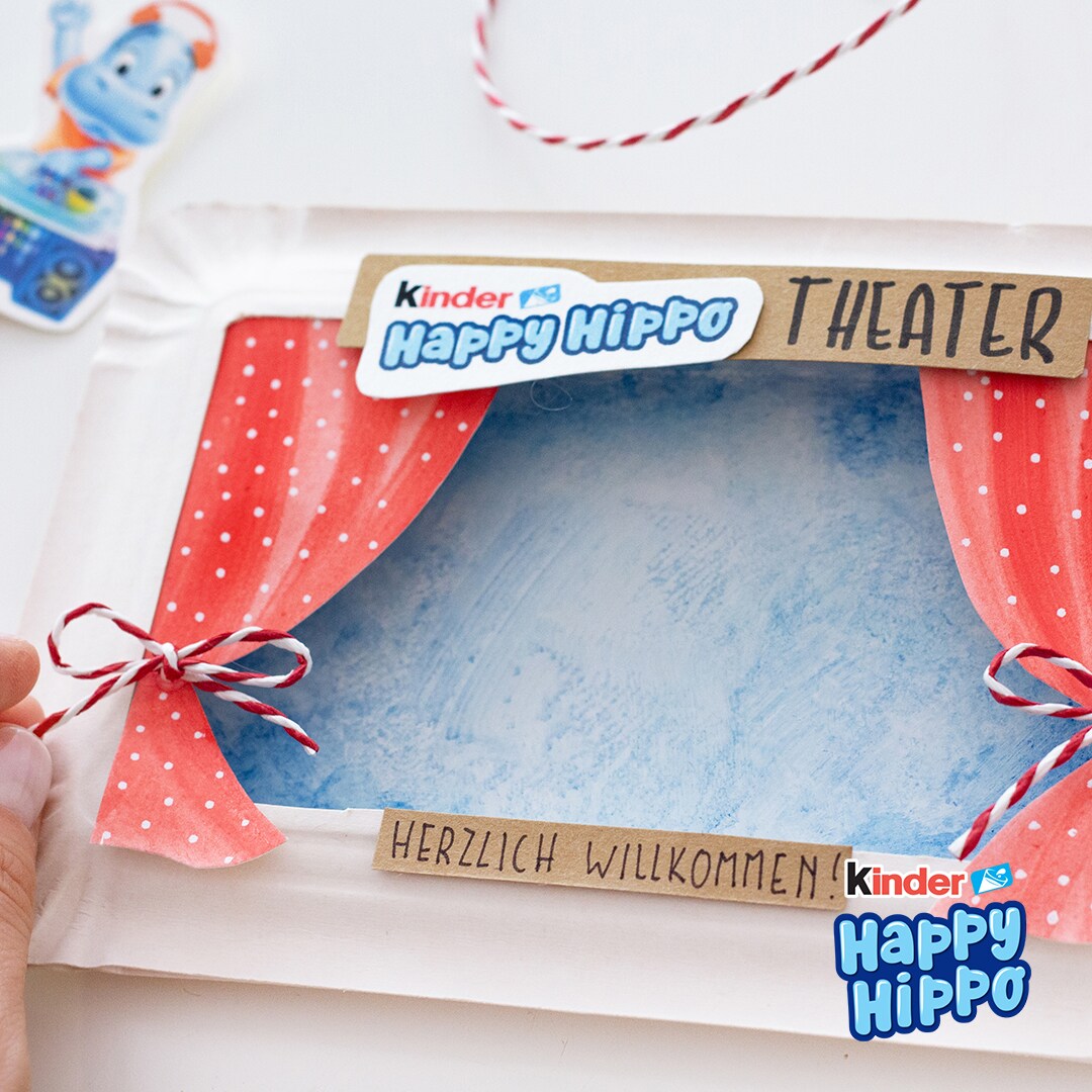 kinder Happy Hippo - Puppentheater - Schritt 6 kinder Spiel und Spaß - Bastelideen - kinder Happy Hippo - Puppentheater - Schritt 6