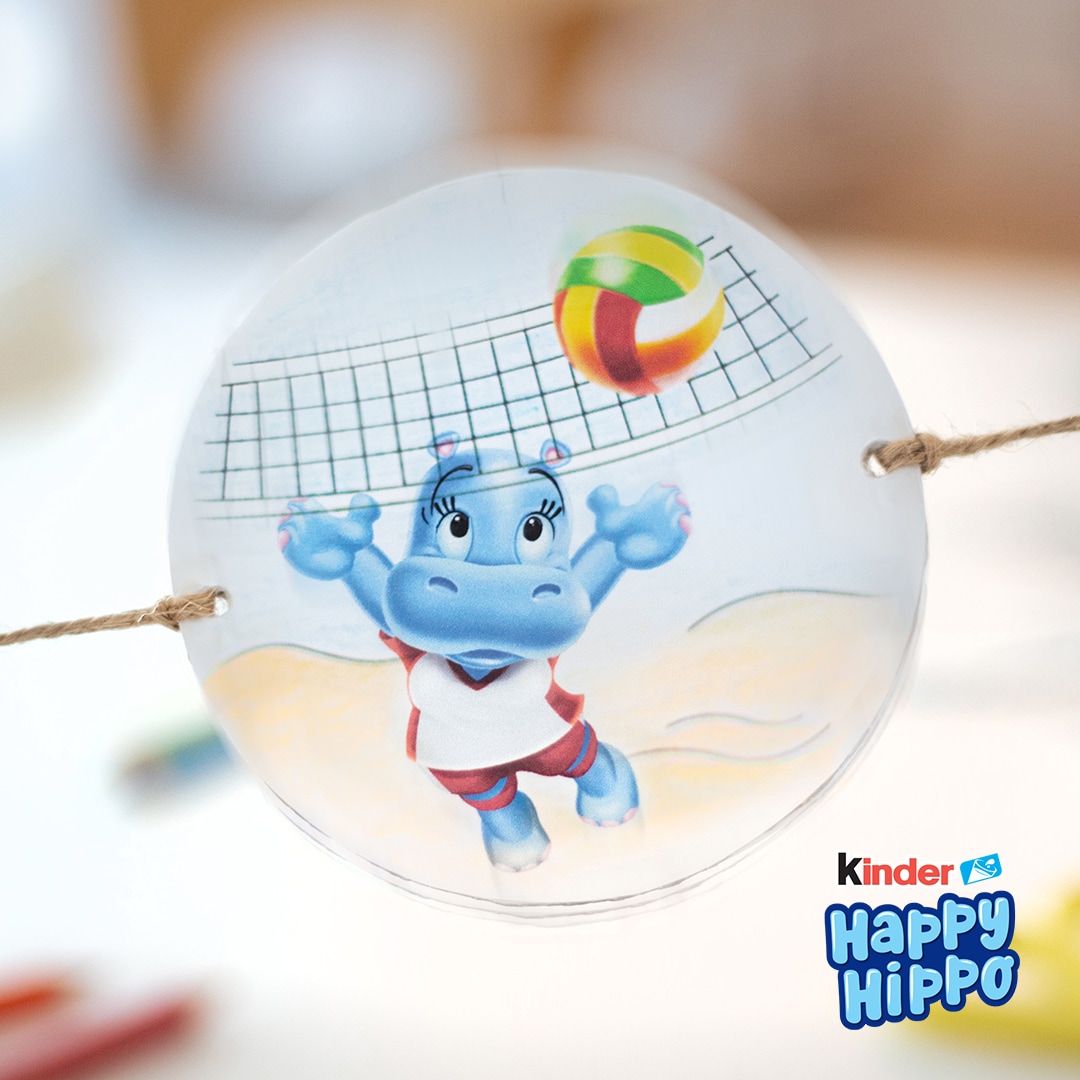 kinder Happy Hippo - Thaumatrop - Schritt 4 kinder Spiel & Spaß - Bastelideen - kinder Happy Hippo - Thaumatrop - Schritt 4