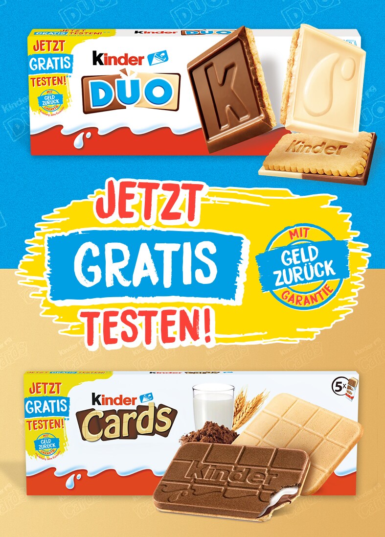 kinder Duo - kinder Cards - Jetzt Gratis Testen
