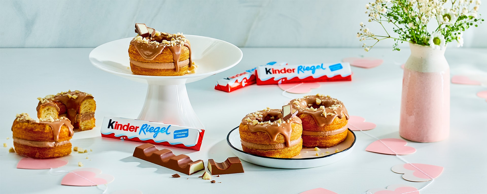 Cronuts mit kinder Riegel Füllung Cronuts mit kinder Riegel Füllung