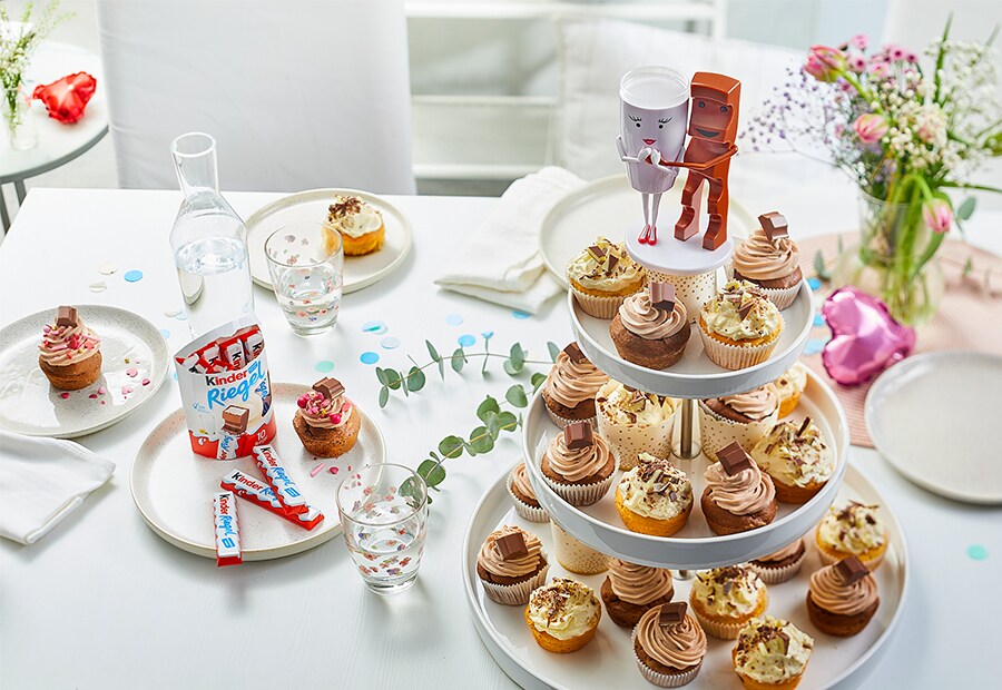 Festliche Cupcakes mit kinder Riegel kinder Deutschland