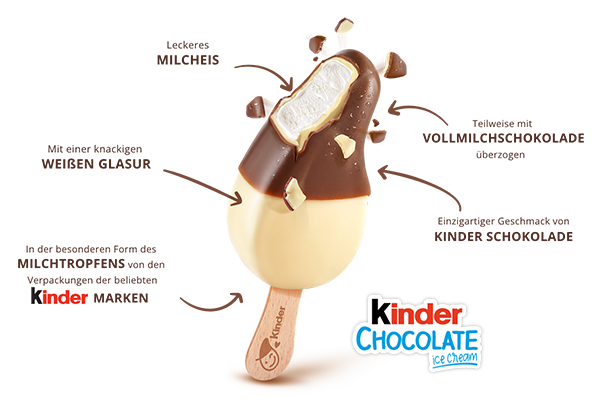 kinder Schokolade Eis kinder Schokolade Eis