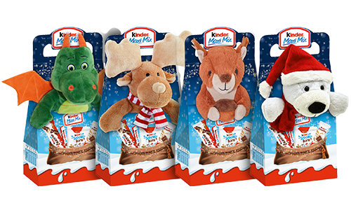 Weihnachten - Geschenke - kinder Maxi Mix Plüschtier (133g) Weihnachten - Geschenke - kinder Maxi Mix Plüschtier (133g)