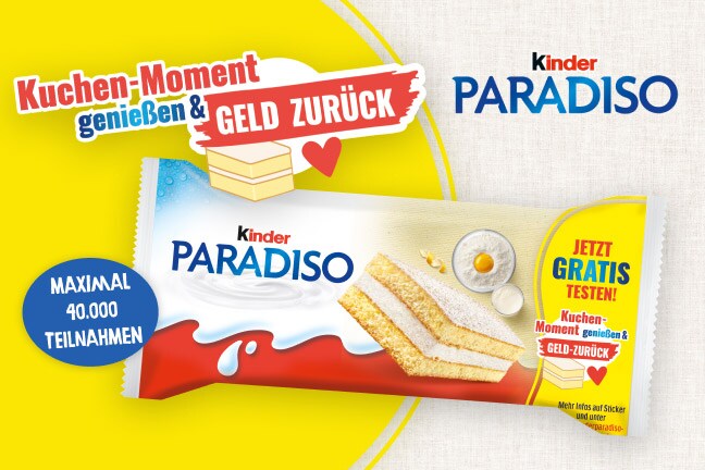 kinder Paradiso - Kuchen-Moment genießen & Geld zurück!
