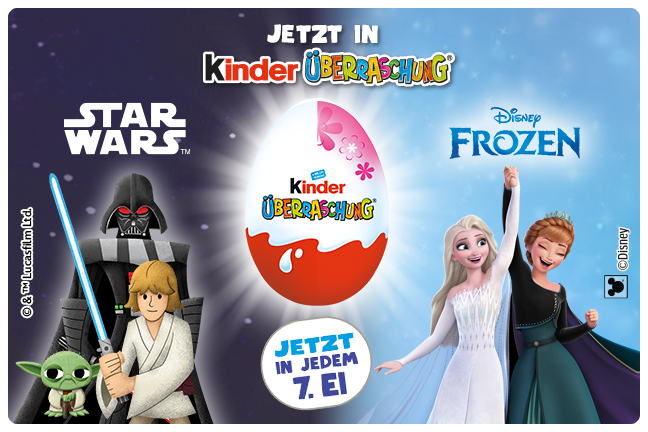 kinder Überraschung - Jetzt Star Wars™ und Disney Frozen entdecken