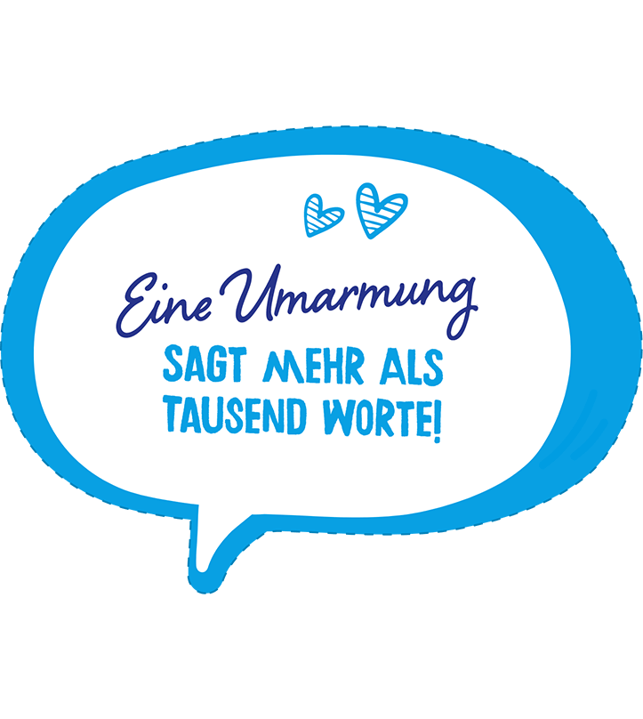 Milch-Schnitte - Jetzt digitale Umarmungen versenden - Sprechblase