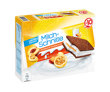 Milch-Schnitte Pfirsich Maracuja