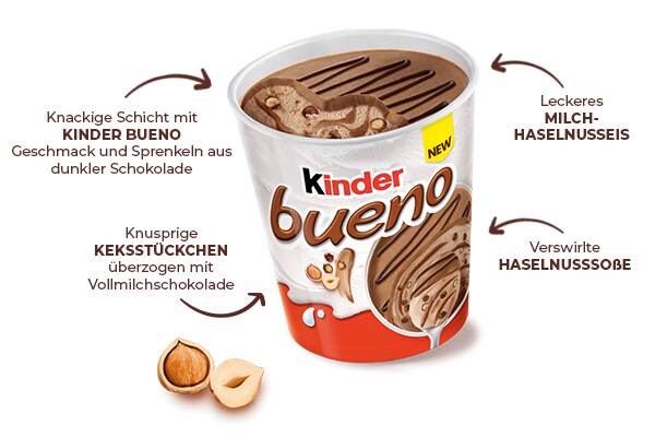 kinder bueno Eis Becher kinder bueno Eis Becher