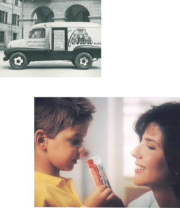 Evolution von kinder Werbematerialen