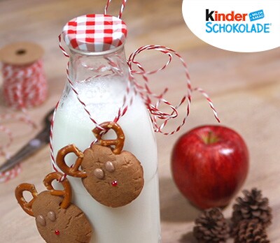 Rentier-Cookies mit kinder Schokolade® Rentier-Cookies mit kinder Schokolade®