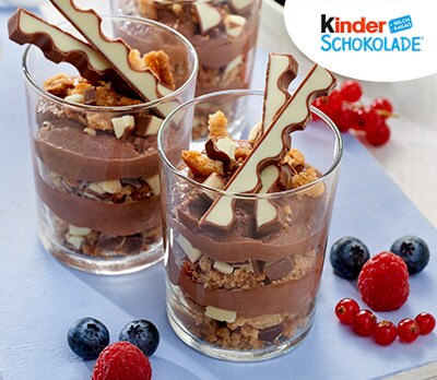 Schichtpudding mit kinder Schokolade® Schichtpudding mit kinder Schokolade®