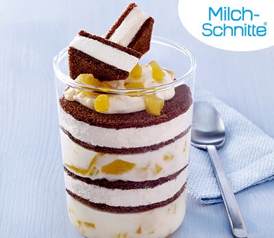 Pfirsich-Cup mit Milch-Schnitte®