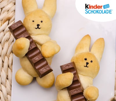 kinder Rezept - Osterhasen mit kinder Schokolade kinder Rezept - Osterhasen mit kinder Schokolade