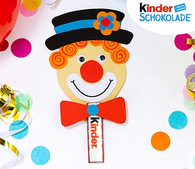 kinder Schokolade - Deko-Clown