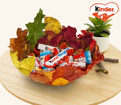 Blätterschale eine Bastelidee von kinder