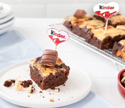 Brownies mit Frischkäse-Wirbel von kinder
