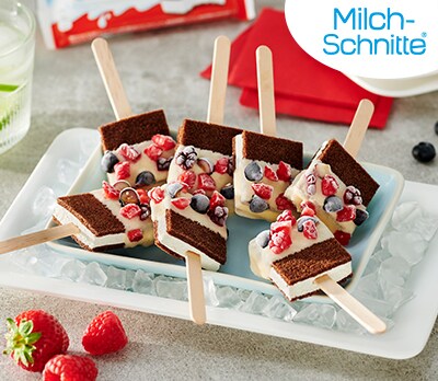 Frozen Milch-Schnitte® mit Cookie-Dough-Glasur