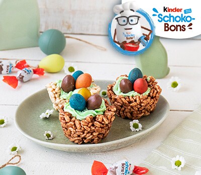 Osternester mit kinder Schoko-Bons Osternester mit kinder Schoko-Bons