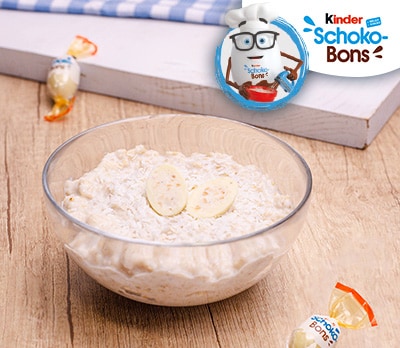 Porridge mit kinder Schoko-Bons White Porridge mit kinder Schoko-Bons White