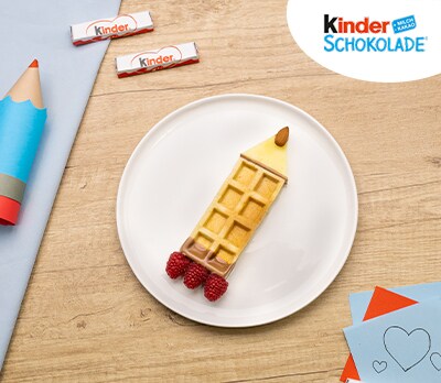 Waffelstifte mit kinder Schokolade - Teaser