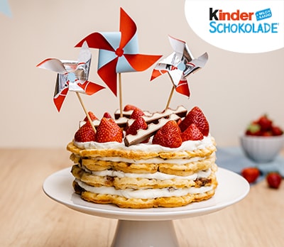 Schoko-Waffel-Kuchen mit kinder Schokolade