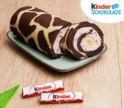Giraffen-Safarirolle mit kinder Schokolade