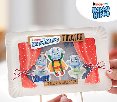 kinder Spiel und Spaß - Bastelideen - kinder Happy Hippo - Puppentheater - Meta