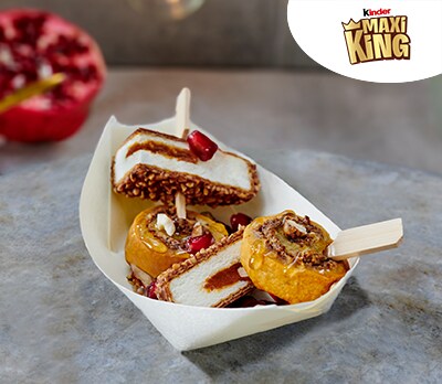 Haselnuss-Roll-Spieße mit kinder Maxi King