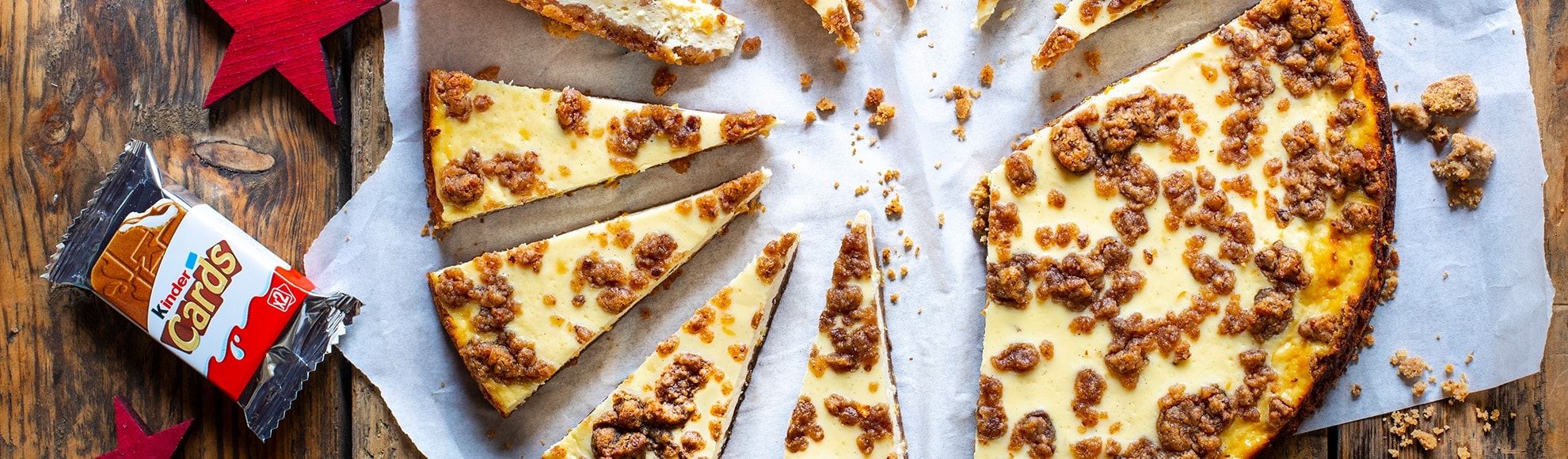 Brunkage/cheesecake med Kinder Cards®