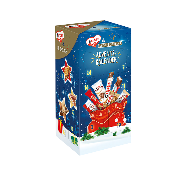 Julekalender Kinder & Ferrero Selection 295g