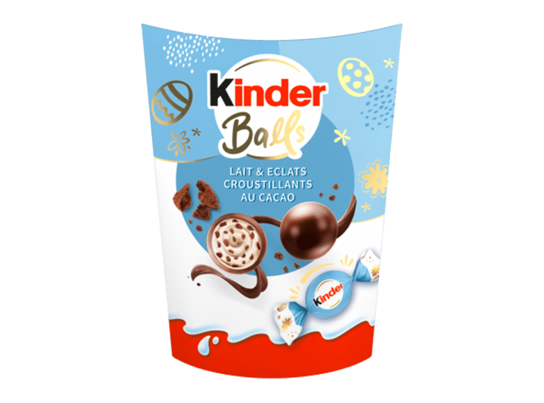 Kinder Balls Lait & éclats croustillants au cacao 164g