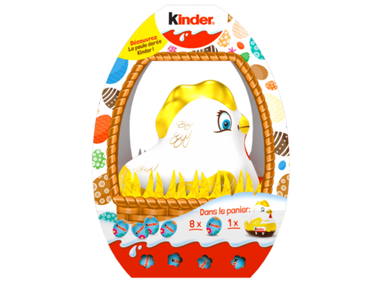 Kinder® Moulage Poule dorée 138g + Kinder Mini Eggs lait