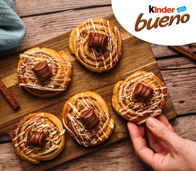 Roulés à la cannelle aux Kinder Bueno teaser