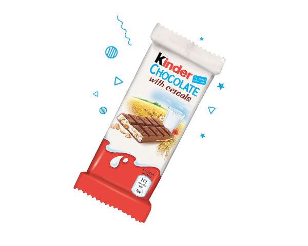 The unique mix of Kinder Chocolate with Cereals