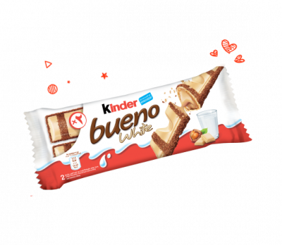 Kinder bueno White , barre kinder bueno white, chocolat kinder bueno